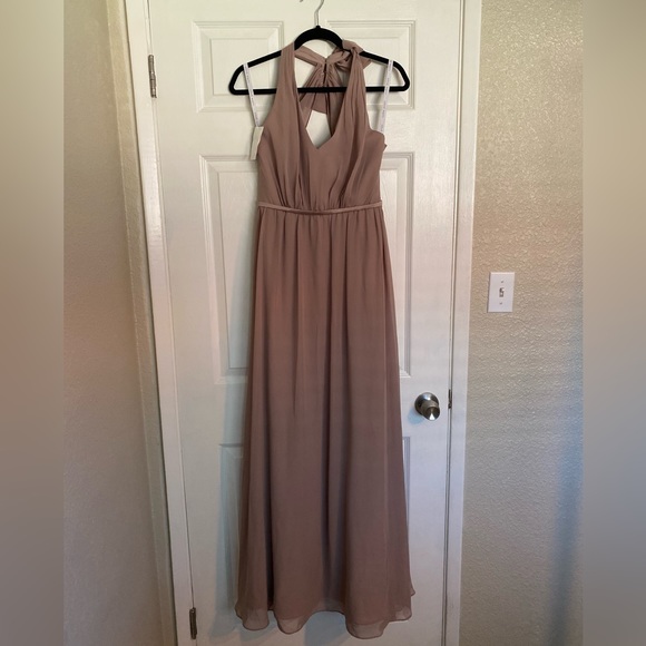 Chiffon V-Neck A-Line Chiffon Dress - Picture 1 of 6